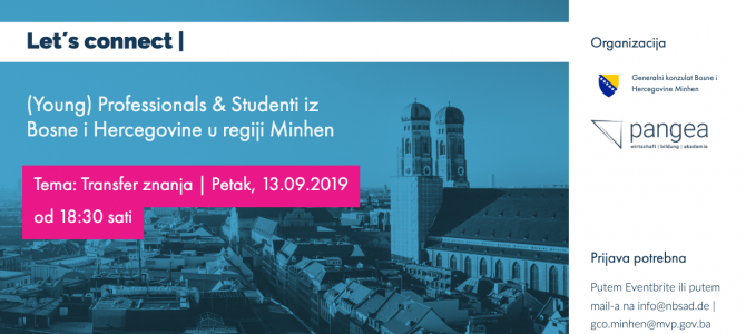 Poziv na Susret mladih profesionalaca u Generalnom konzulatu BiH u Minhenu
